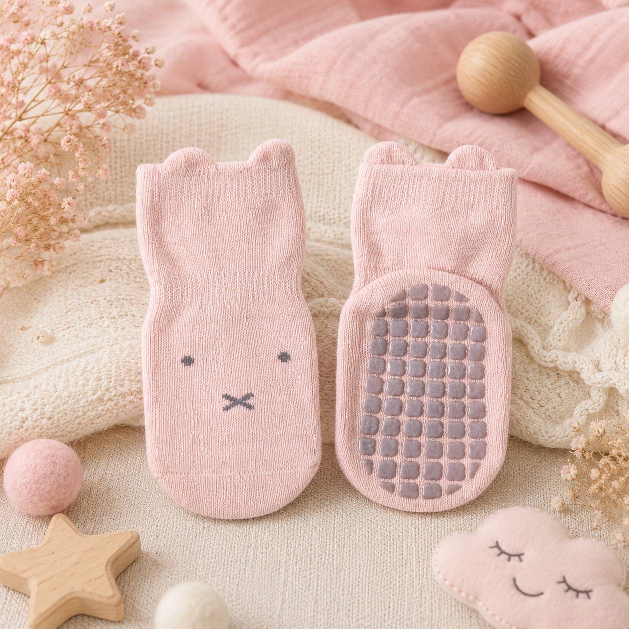 Cozy Critters Non-Slip Baby Socks