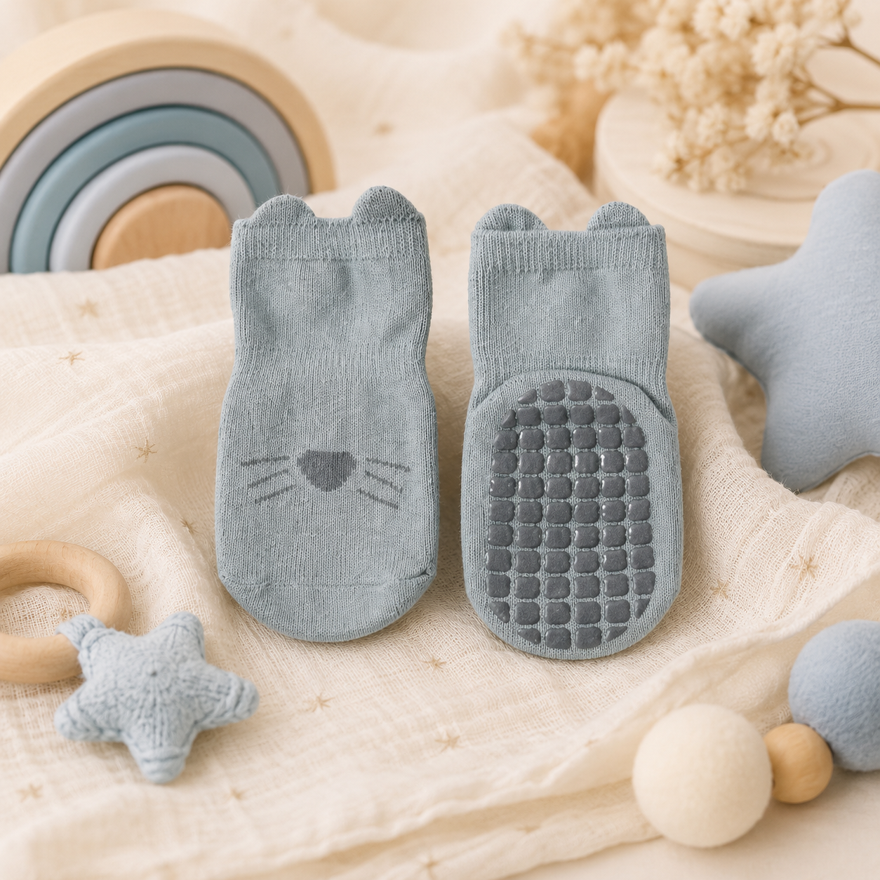 Cozy Critters Non-Slip Baby Socks