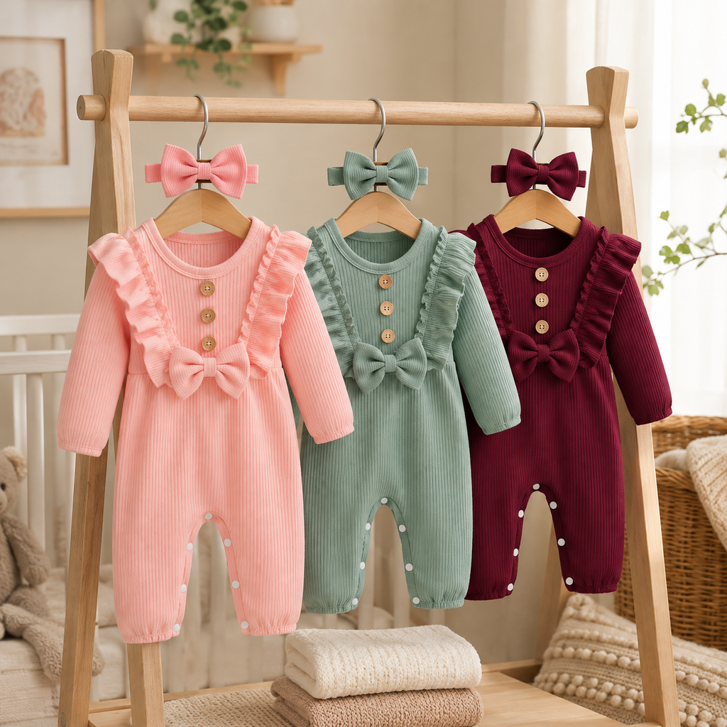 Blossom Trio Romper Bundle – Set of 3