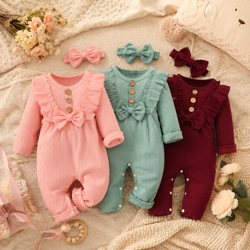 Blossom Trio Romper Bundle – Set of 3