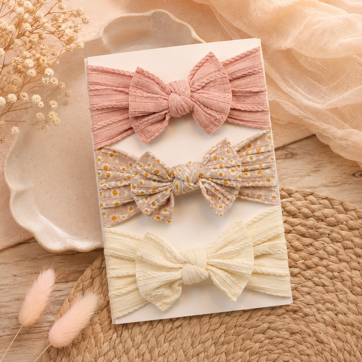 SweetBow™ Baby Headband Set (3-Pack)