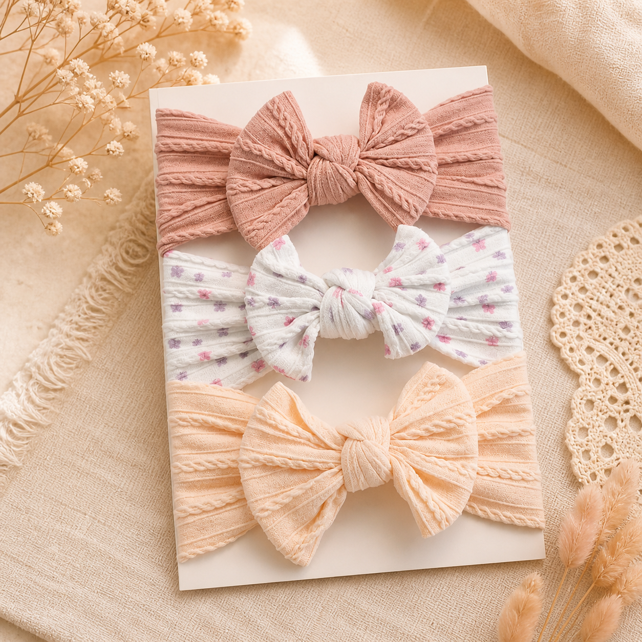 SweetBow™ Baby Headband Set (3-Pack)