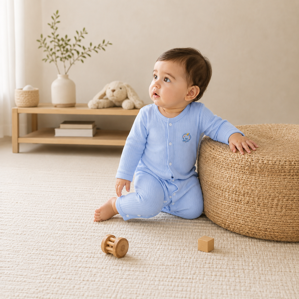 Summer Baby Mesh Romper – Lightweight Long Sleeve Jumpsuit