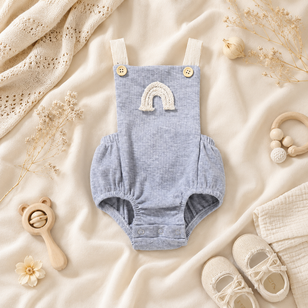 Rainbow Dungaree Romper