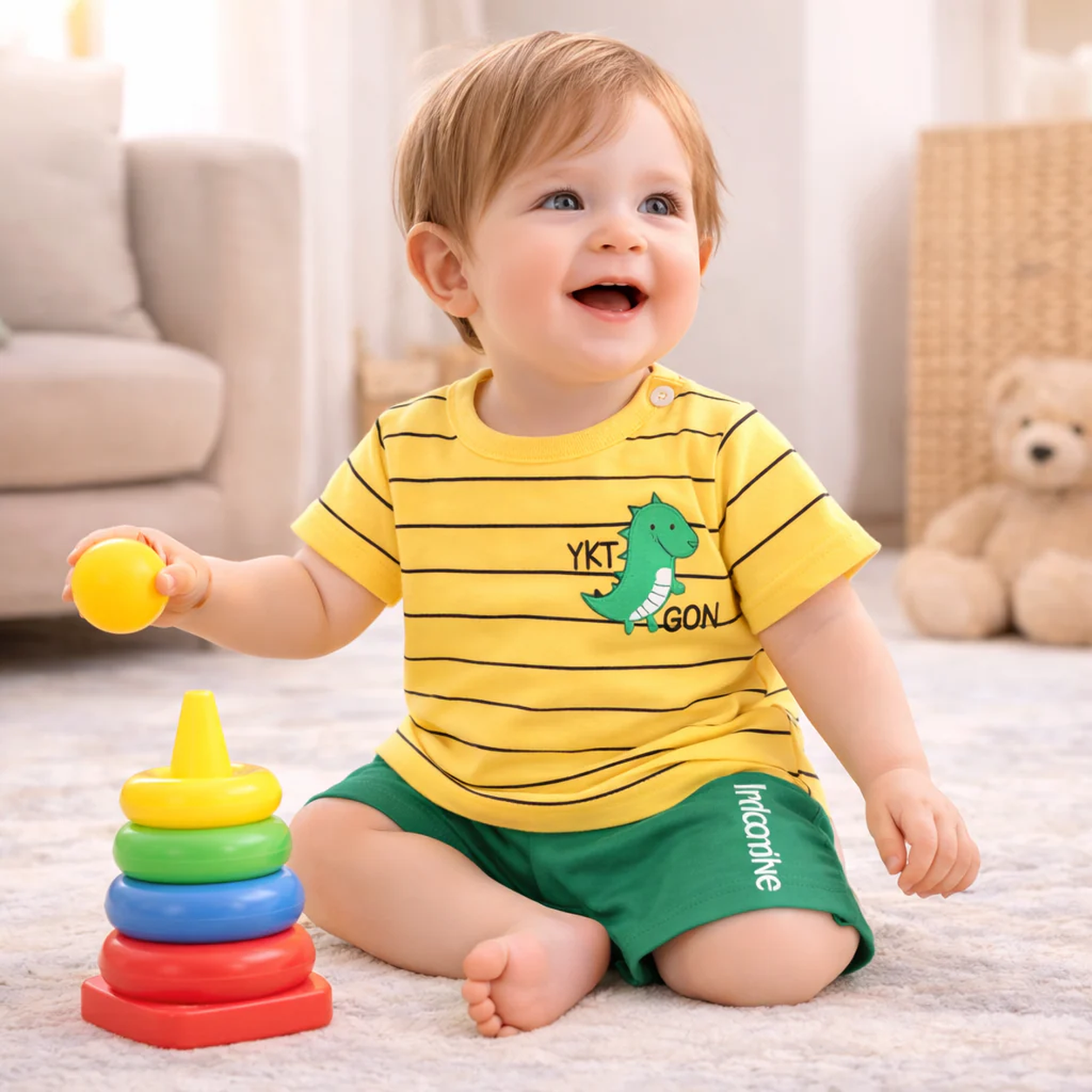 Cozy Bear Baby Romper – Soft Cotton One-Piece