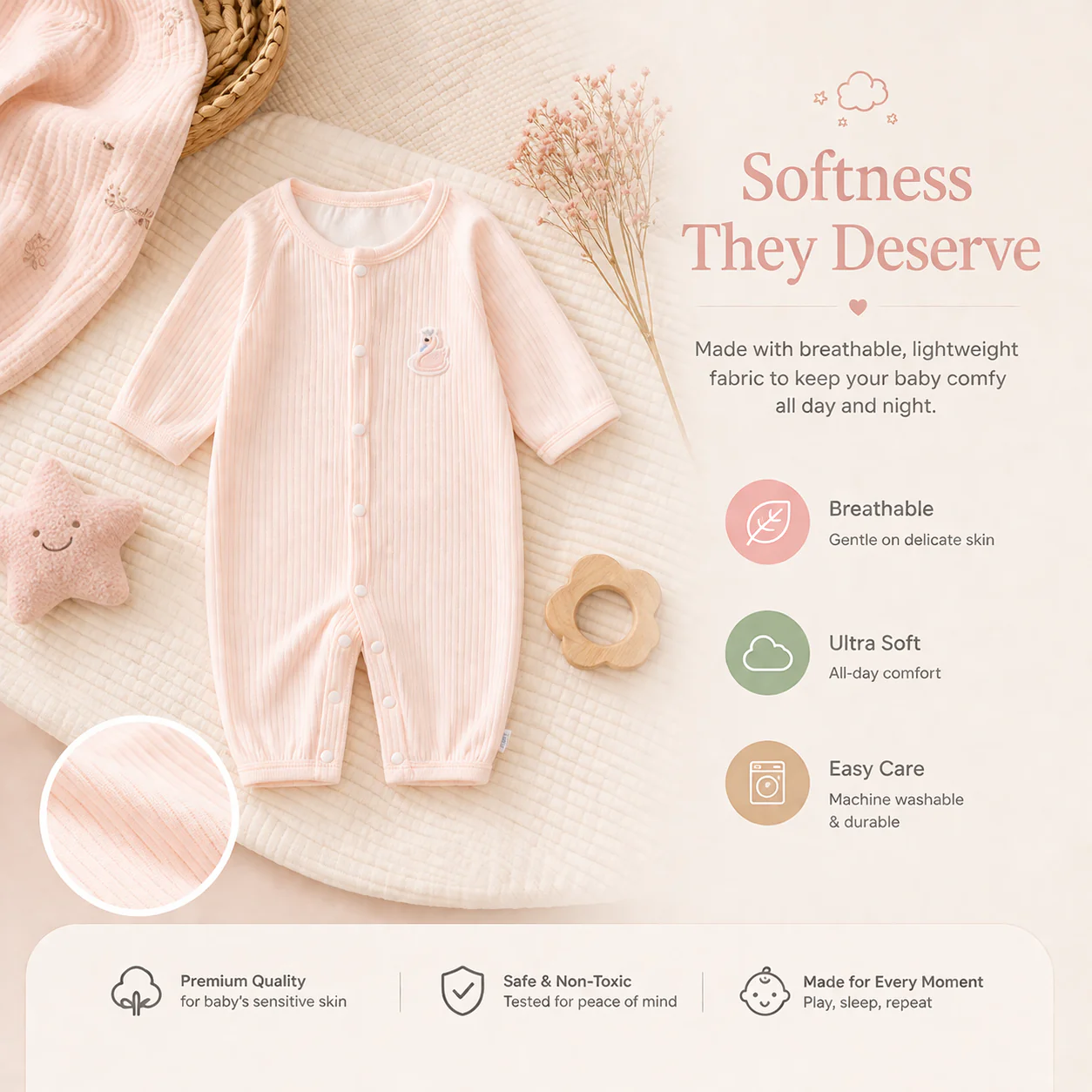 BlushSwan Baby Romper